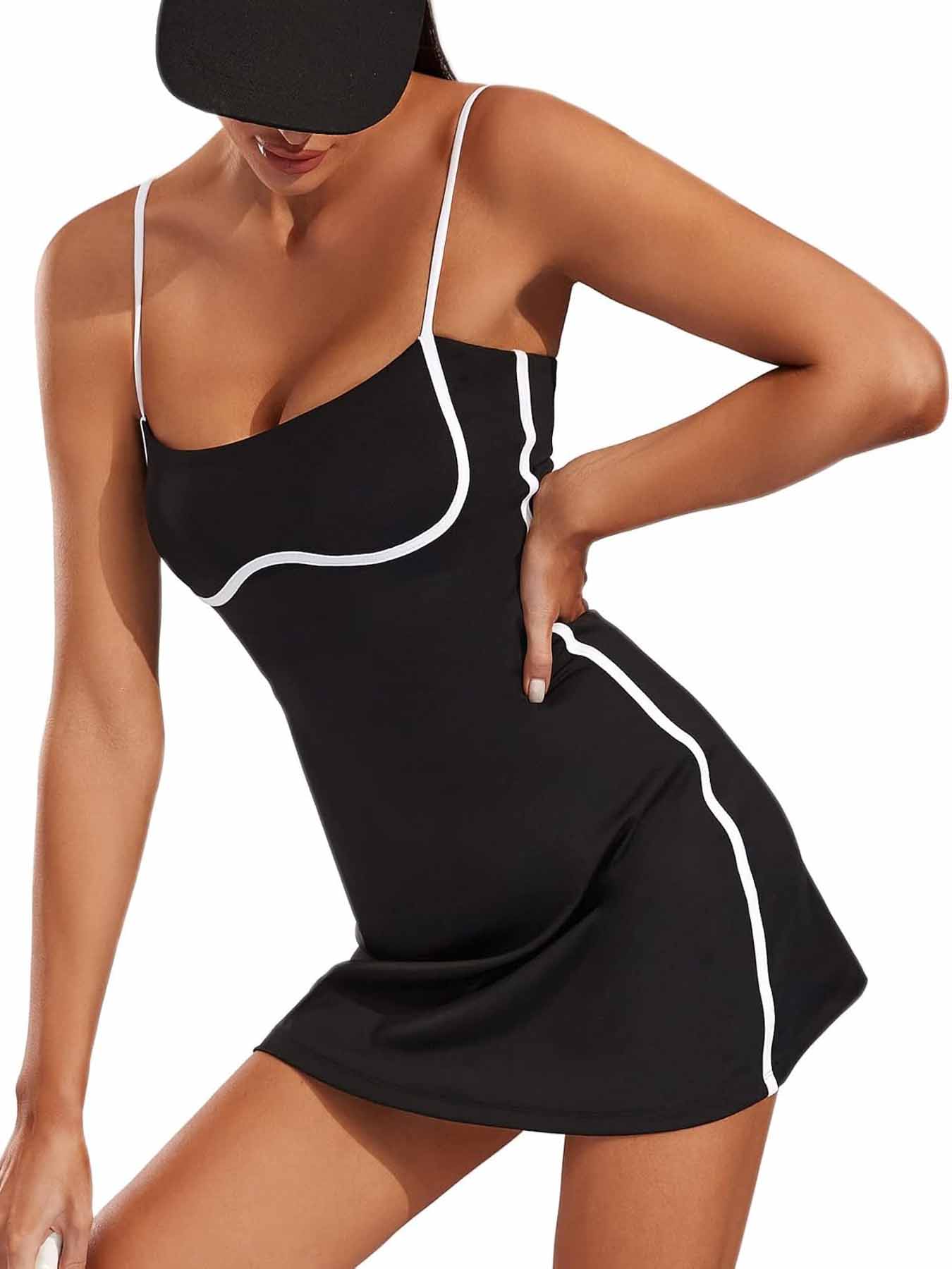 Crossfit G - Women's Fitness Tennis Skirt Sleeveless, Suspender