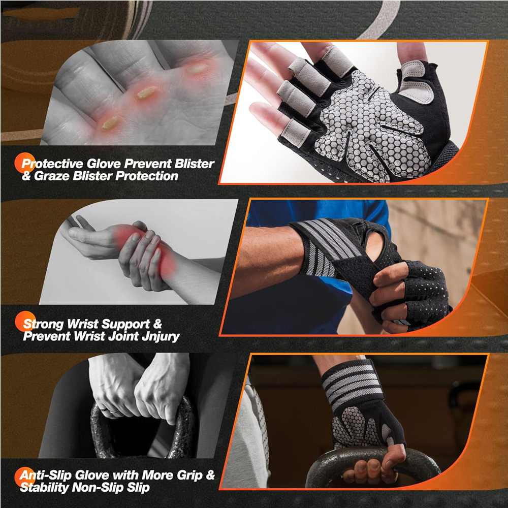 Fitness Gloves with Wrist Supp - Crossfit Gear Men recension och pris